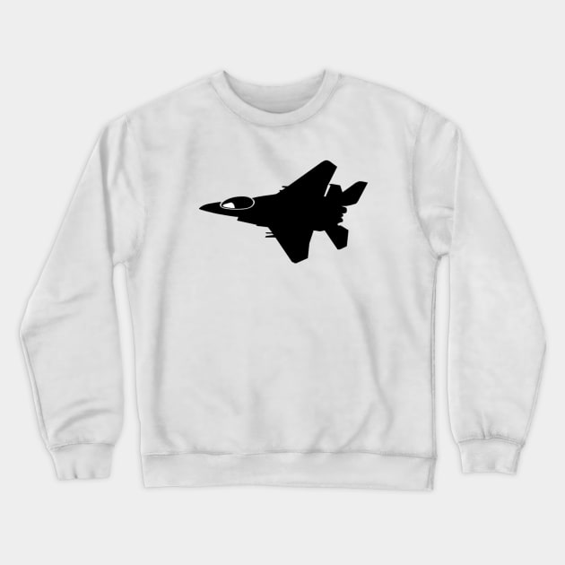 Flying Army Jet Plane Silhouette Crewneck Sweatshirt by AustralianMate